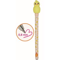 Gelpen med kylling & pink blæk