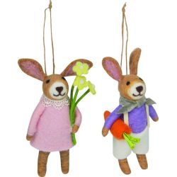 Påskekanin med ophæng - Assorterede designs