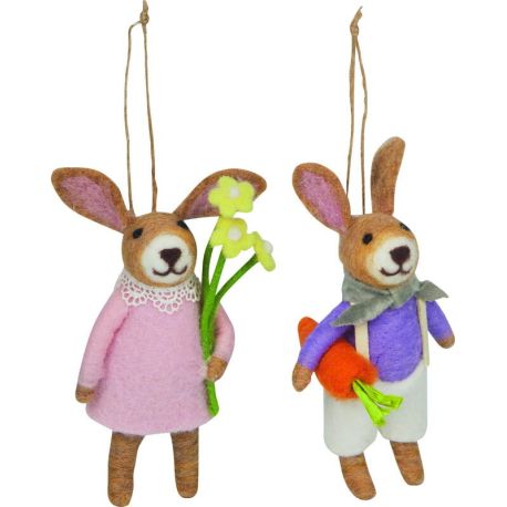 Påskekanin med ophæng - Assorterede designs