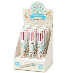 Regnbue kuglepen med 6 farver