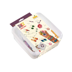 Lav smykker - 10.500 Mini perler, 2 perleplader& snor