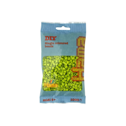Lime midi perler - 1000 stk. i pose