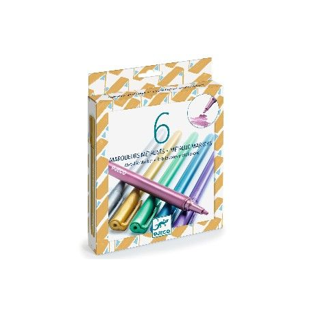 Metallic tuscher 6 stk.