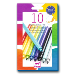 Regnbue fineliner tuscher - 10 stk.