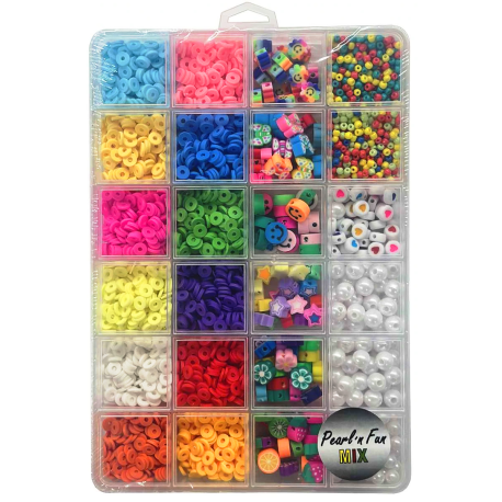 Smiley Multi perlemix -20 farver