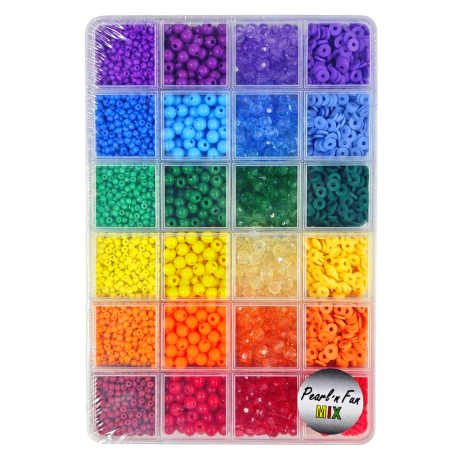 Perlemix i 6 farvenuancer