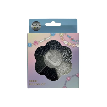 Mini perler - Sort, grå & hvide nuancer