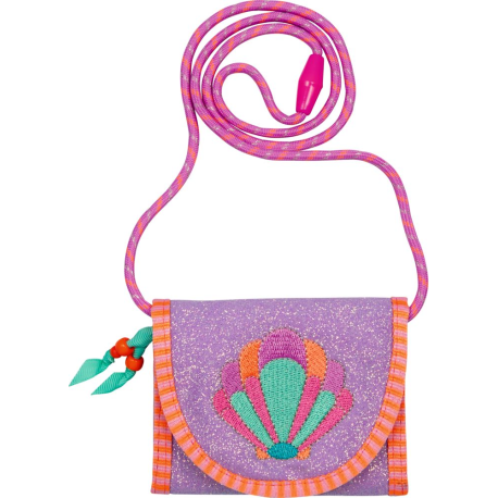 Stor musling med glimmer børnepung