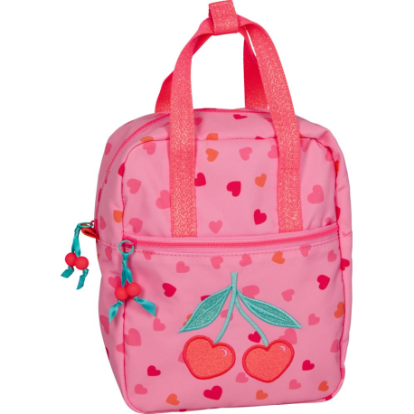 Kirsebær & hjerter rygsæk med glimmer
