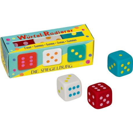 3 terninger viskelædere