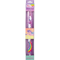 Enhjørning lineal med vand & glimmer