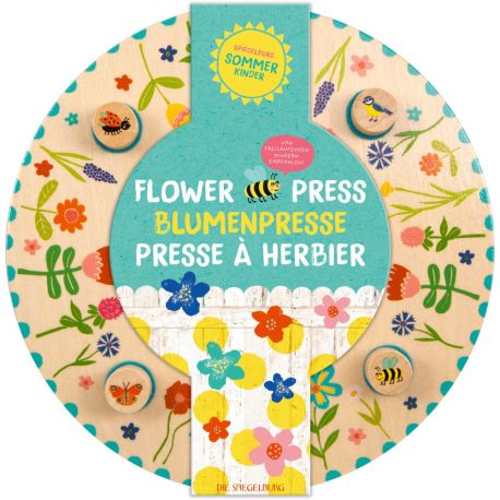 Stor blomsterpresser i træ