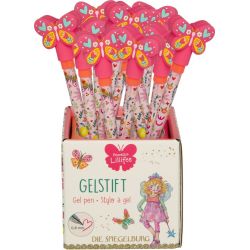 1 stk. Sommerfugl gelpen med neonpink blæk