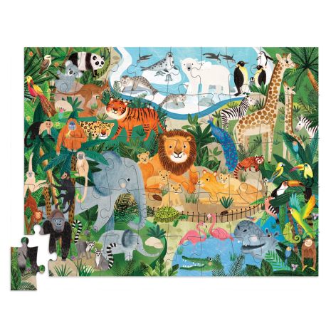 En dag i ZOO - Puslespil 50 brikker