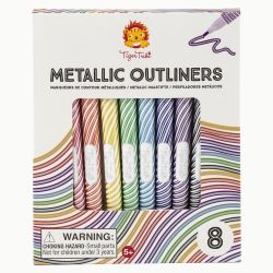 8 Metallic Outliners tuscher med dobbelt farveeffekt