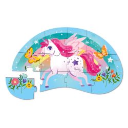 Eventyrlig enhjørning - Puslespil 12 brikker - Crocodile Creek