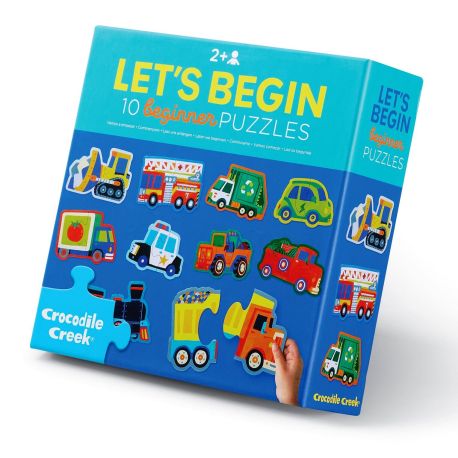 Biler - 10 Puslespil med 2 brikker