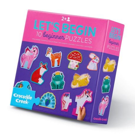 Enhjørning & venner - 10 Puslespil med 2 brikker