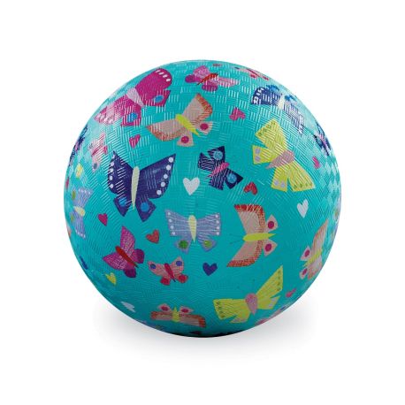 Turkis bold med sommerfugle - Stor 18 cm