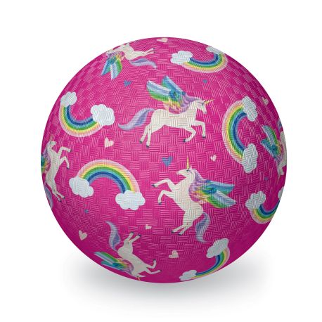 Lyserød bold med Enhjørninge - Stor 18 cm