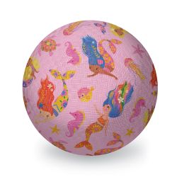 Lyserød bold med havfruer - Stor 18 cm