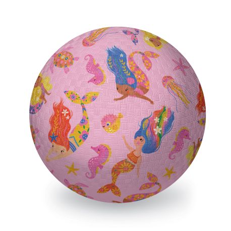 Lyserød bold med havfruer - Stor 18 cm