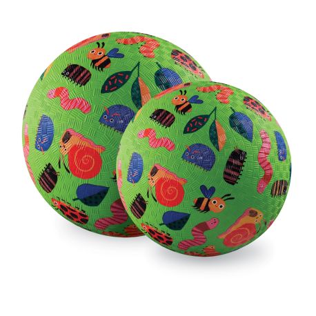 Grøn bold med havens dyr - Lille 13 cm