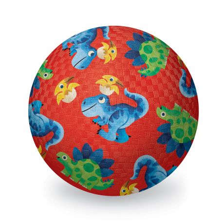 Rød bold med dinosaur venner - Lille 13 cm
