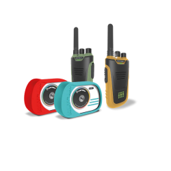KidyTalk Duo – Blå & rød Walkie-talkies