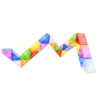 1 stk. magisk slange - Neon regnbue
