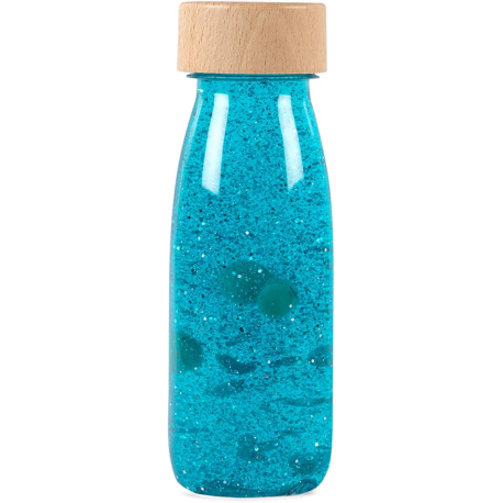 Blå Glitter Move Bottle - Sensorisk legetøj (3 mdr.- 6 år)