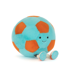 Blå fodbold - Amuseables bamse 27 cm