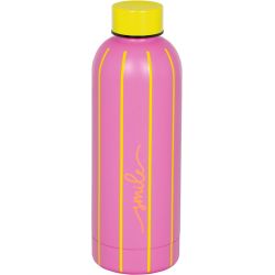 SMILE lilla & gul termoflaske (500 ml)