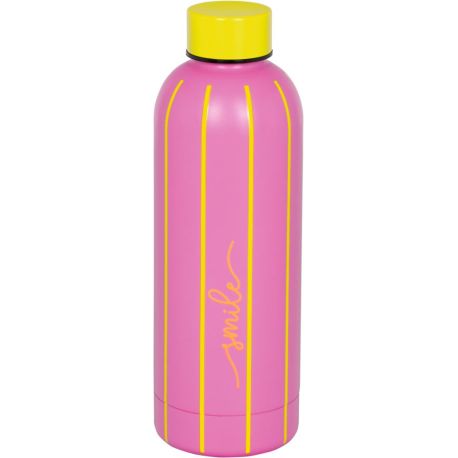 SMILE lilla & gul termoflaske (500 ml)