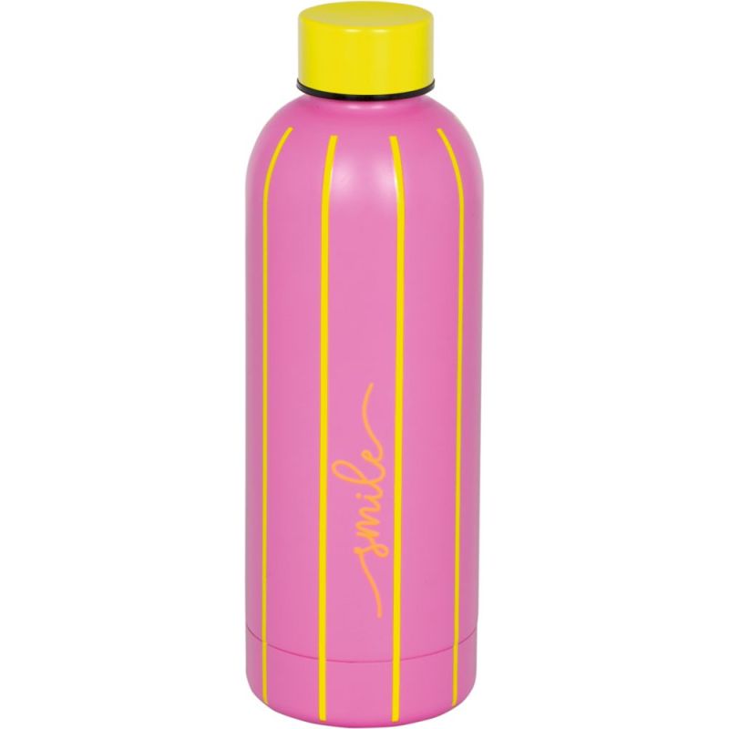 SMILE lilla & gul termoflaske (500 ml)