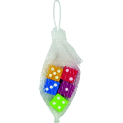5 farvede terninger