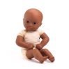 Issoria - Mørk babydukke med blød krop - 32 cm