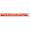 Dinosaur lineal med vand & neon orange glimmer - 30 cm