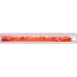 Dinosaur lineal med vand & neon orange glimmer - 30 cm