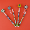 Fodbold skub-frem blyant med viskelæder - Assorterede designs