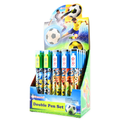 Fodbold skub-frem blyant og farveblyant- Assorterede designs