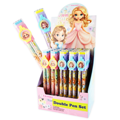 Prinsesse skub-frem blyant og farveblyant - Assorterede designs