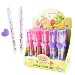 Frugt skub-frem blyant og farveblyant med duft - Assorterede designs