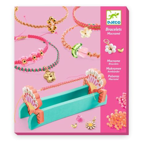 Roses - Lav armbånd på perlevæv (8-13 år)