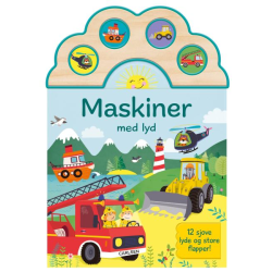 Maskiner med lyd - Papbog med 12 lyde & flapper