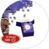 Dyrenes julemarked– Puslespil julekalender med 24 låger – 500 brikker