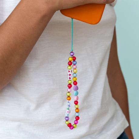 Happy Heart mobilsnor med perler