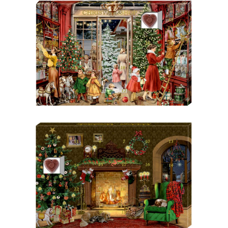 Hyggelig mini chokoladejulekalender - Assorterede motiver