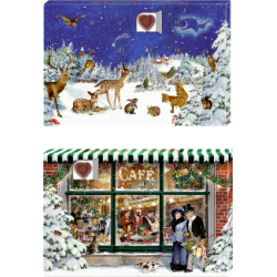 Sne mini chokoladejulekalender - Assorterede motiver
