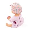 Flower power badedukke med tilbehør 33 cm - 9 dele